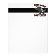 HONEY BADGER DONT CARE FUNNY CARTOON LETTERHEAD DESIGN