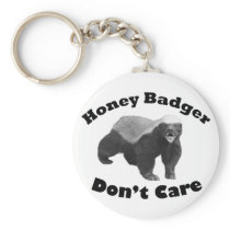 Honey Badger Don't Care Key Chain