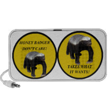 HONEY BADGER DON'T CARE TAKES WHAT IT WANTS! SPEAKER SYSTEM
