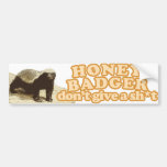 Honey Badger Dont Give a Shit Bumper Stickers