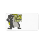 honey badger dont give a shit personalized address label