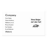 honey badger don't play that business card template