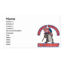 honey badger for president usa flag business card template