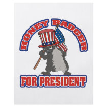 honey badger for president usa flag full color flyer