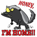 honey badger honey im home photo sculpture