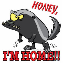 honey badger honey im home photo sculpture