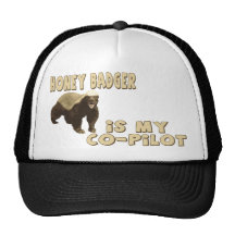Honey Badger Is My Co-Pilot Trucker Hat