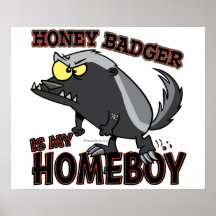 honey badger is my homeboy poster
