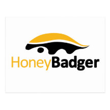 Honey Badger Logo Postcard