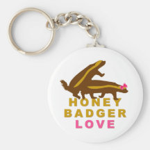 honey badger love keychains
