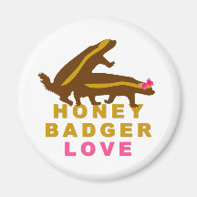 honey badger love refrigerator magnets