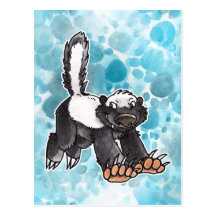 Honey Badger Post Card