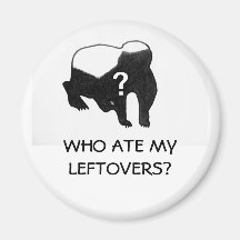 Honey Badger raided my fridge! Fridge Magnets