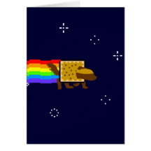 Honey Badger Rainbow Butt Space Monkey Greeting Cards