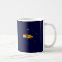 Honey Badger Rainbow Butt Space Monkey Mug
