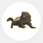 Honey Badger Round Stickers