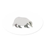 honey badger oval sticker