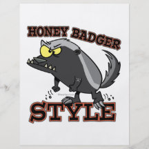 HONEY BADGER STYLE FULL COLOR FLYER