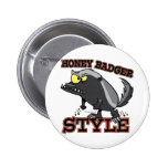 HONEY BADGER STYLE PINBACK BUTTON
