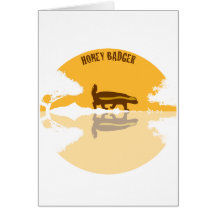 honey badger sunset card