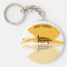 honey badger sunset key chain