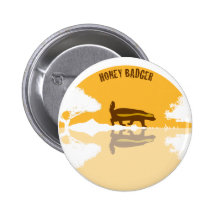 honey badger sunset pinback buttons