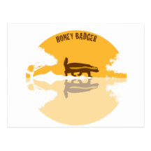 honey badger sunset post cards