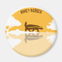 honey badger sunset refrigerator magnets