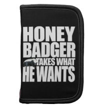 Honey Badger Takes What He Wants Folio Folio Planner