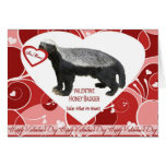 Honey Badger Valentine's Day Card
