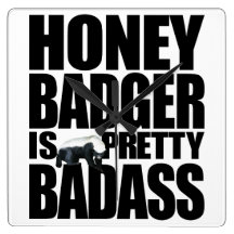 Honey Badger Wall Clock