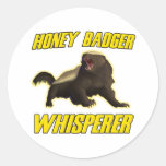 Honey Badger Whisperer Round Sticker