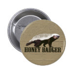 Honey Badger Wild Animal Buttons