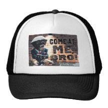 Honey Badger with Machine Gun Trucker Hats