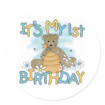 Honey Bear 1st Birthday stickers
