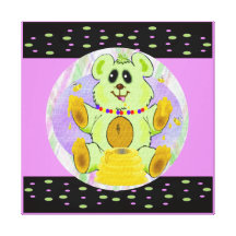Honey Bear Gallery Wrapped Canvas