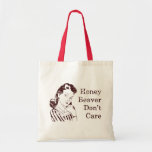 Honey Beaver Don't Care Canvas Bag