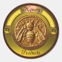 HONEY BEE / BEEKEEPER BEEKEEPING ROUND STICKERS