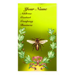 HONEY BEE BEEKEEPING WREATH RED WAX SEAL MONOGRAM BUSINESS CARD TEMPLATE