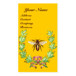 HONEY BEE BEEKEEPING WREATH RED WAX SEAL MONOGRAM BUSINESS CARDS