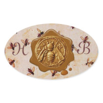 HONEY BEE, BROWN WAX SEAL MONOGRAM