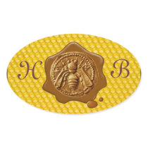 HONEY BEE, BROWN WAX SEAL MONOGRAM