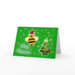 Honey bee Christmas card Italian honey bee apiary