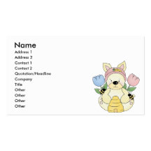 honey bee easter bunny rabbit business cards