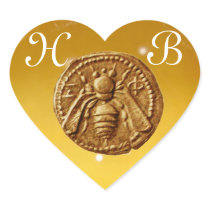 HONEY BEE,  HEART MONOGRAM