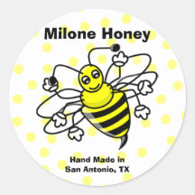 Honey Bee Honey Label Sticker