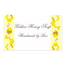 Honey Bee Honeycomb Art Custom Jar Stickers