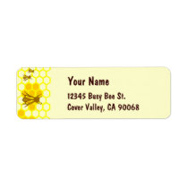 Honey Bee Honeycomb Custom Address Labels labels