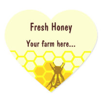 Honey Bee Honeycomb Custom Jar Label Stickers