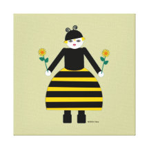 Honey Bee Stretched Canvas Print
